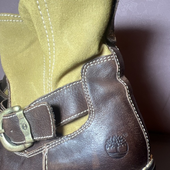 Women's Timberland Round Toe Chelsea Boot Size 8 Two Tone Wheat & Brown Leather - Picture 3 of 12